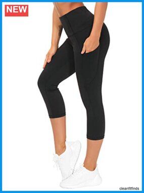 High Waist Capris Yoga Pants Workout Leggings with Pockets